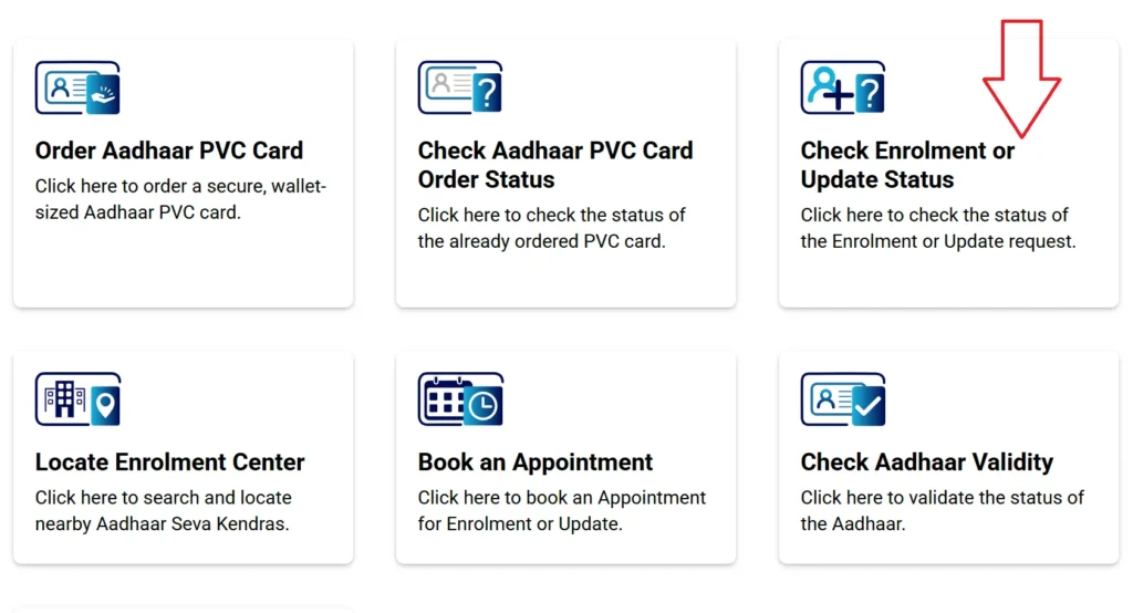 click Check Enrolment & Update Status