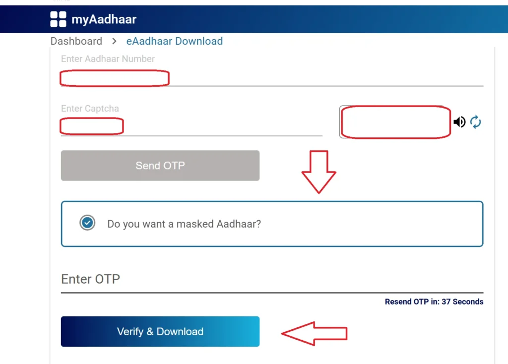 masked aadhar download