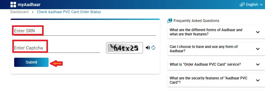 PVC-Aadhaar-Order-Status